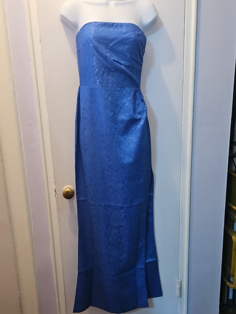 Vici Exclusive Sapphire Blue Satin Dress